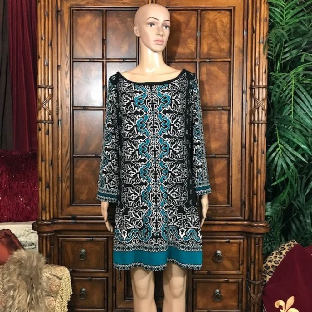 White House Black Market Moroccan Column Jersey Dress